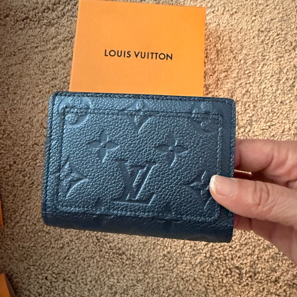 Louis Vuitton Blue Leather Wallet